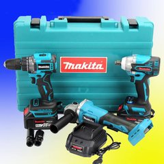 Набір 3в1 АКБ Макіта 36V Безщітковий (Гайковерт Makita DWT 301, болгарка Makita DGA 506, шуруповерт Makita DWT 485)