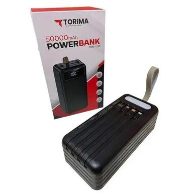 Повербанк Універсальна мобільна батарея Power Torima TRM1050 50000 mAh з ліхтариком та кабелями Power Bank