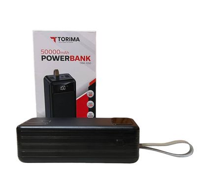 Повербанк Універсальна мобільна батарея Power Torima TRM1050 50000 mAh з ліхтариком та кабелями Power Bank