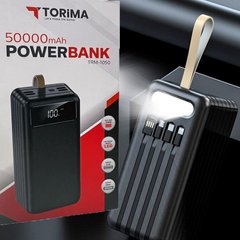 Повербанк 50000 mAh із ліхтариком Torima TRM Універсальна мобільна батарея Power Bank для роутера