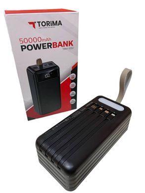 Повербанк 50000 mAh із ліхтариком Torima TRM Універсальна мобільна батарея Power Bank для роутера