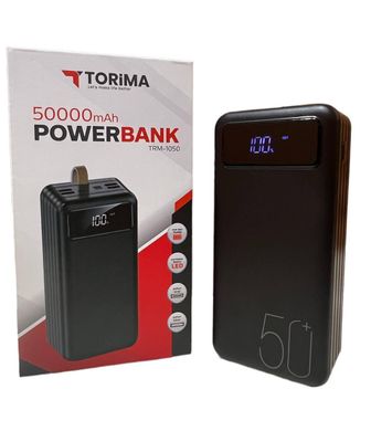 Повербанк 50000 mAh с фонариком Torima TRM Универсальная мобильная батарея Power Bank для роутера